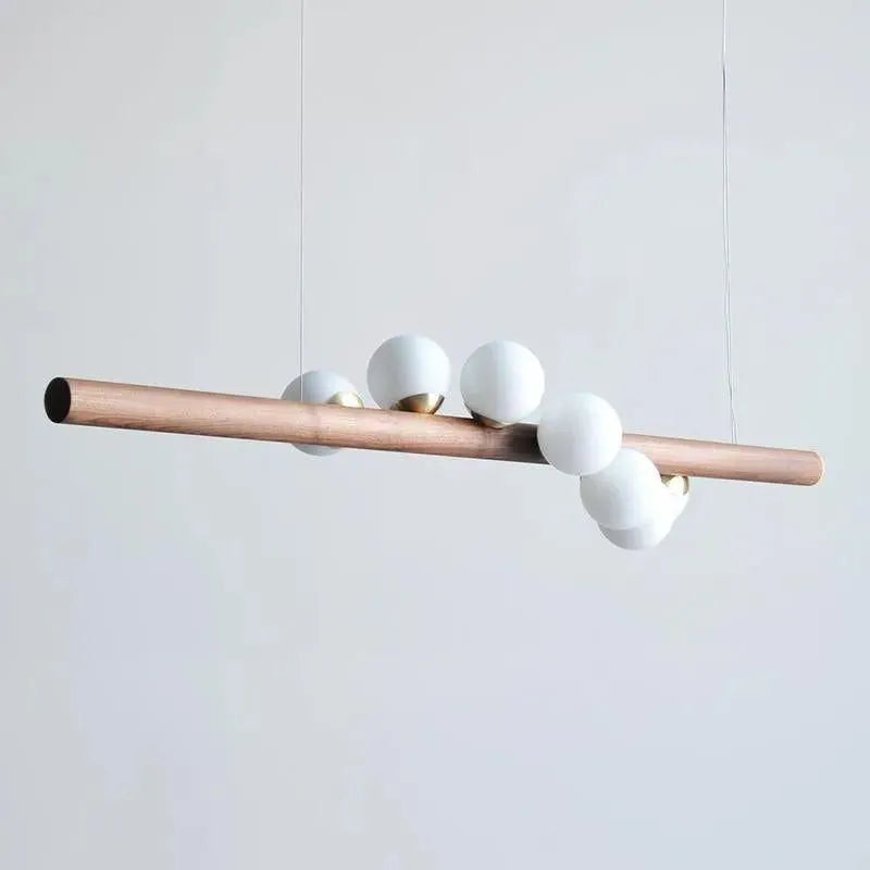 Hollis+Morris - Willow Horizontal Pendant - WILOHORIZ-5FT-OKB-BLK | Montreal Lighting & Hardware