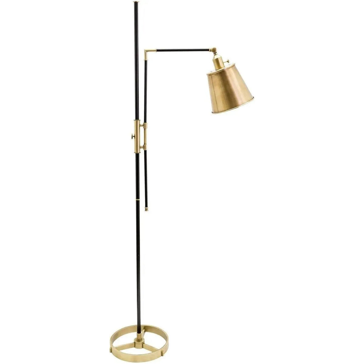 House of Troy - Morgan One Light Floor Lamp - M601-BLKAB | Montreal Lighting & Hardware