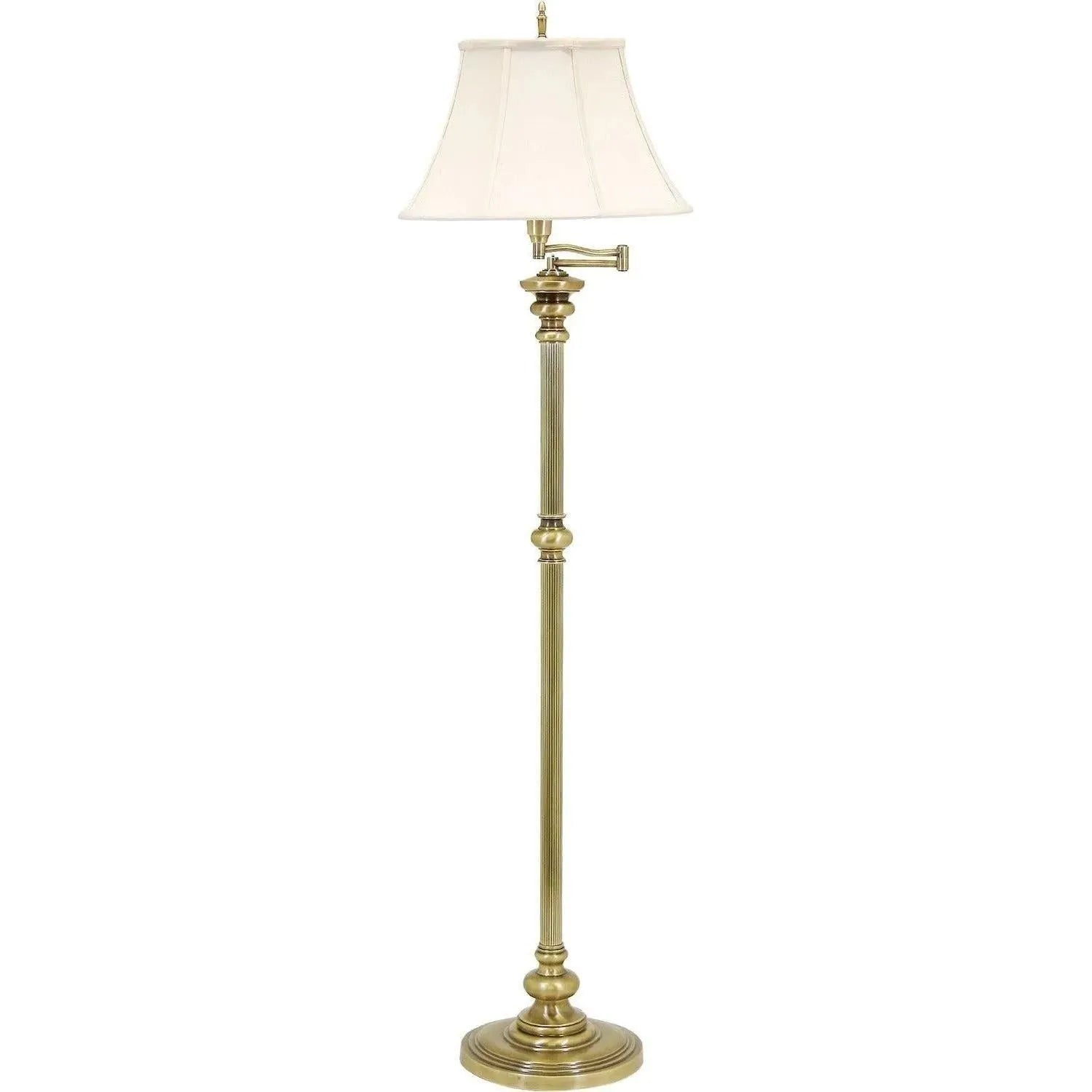 House of Troy - Newport One Light Floor Lamp - N604-AB | Montreal Lighting & Hardware