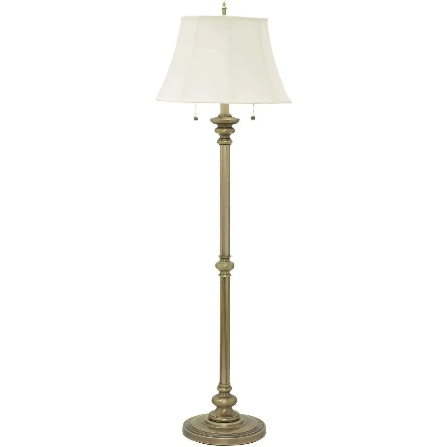 House of Troy - Newport Two Light Floor Lamp - N601-AB | Montreal Lighting & Hardware