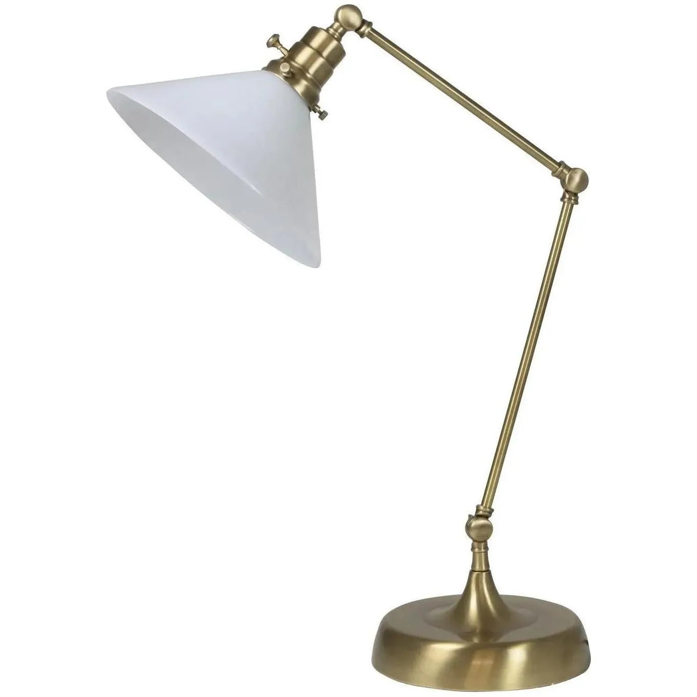 House of Troy - Otis One Light Table Lamp - OT650-AB-WT | Montreal Lighting & Hardware