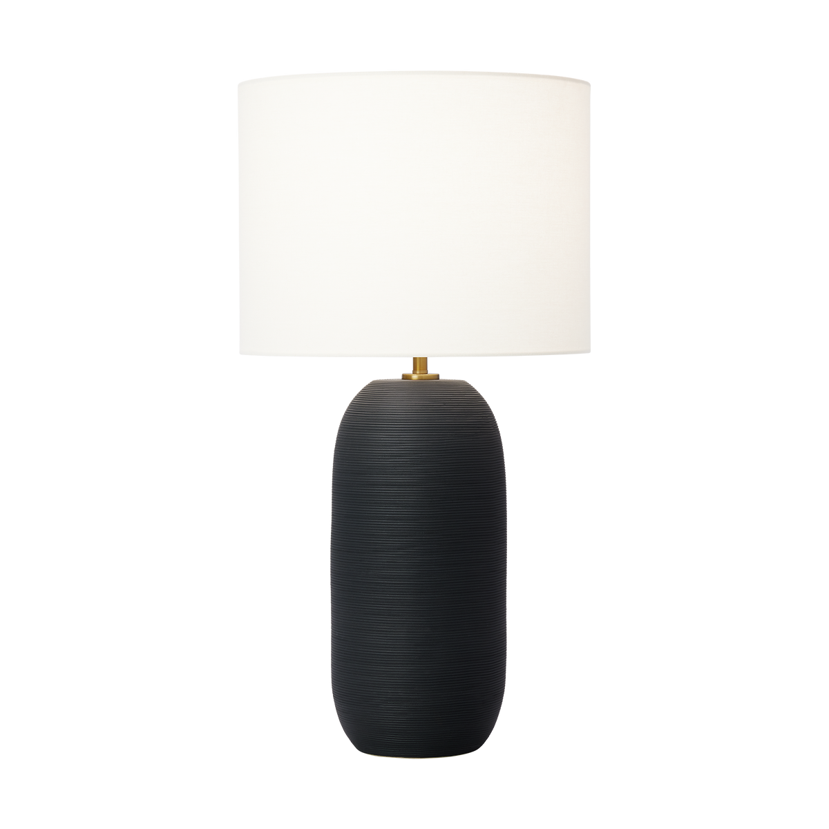 Visual Comfort Studio Collection HT1061RBC1 Fanny Slim Table Lamp in Rough Black Ceramic