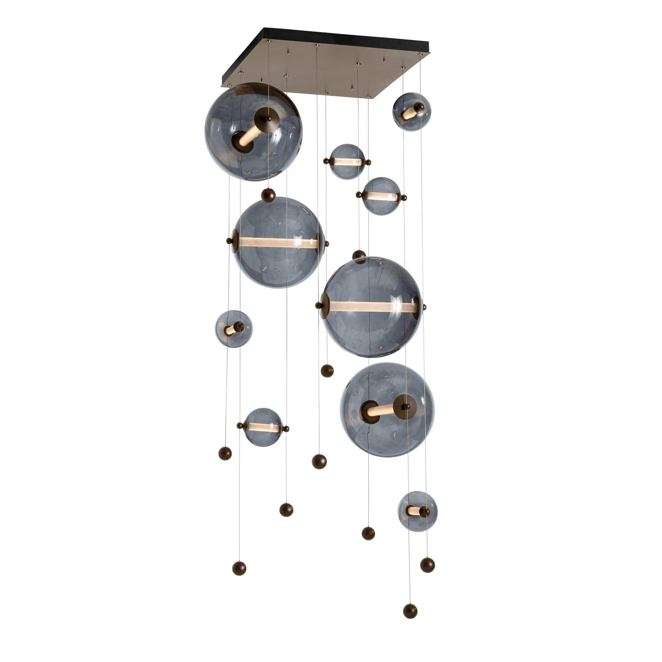 Hubbardton Forge - Abacus 10-Light Square LED Pendant - 139051-LED-STND-05-YL0694 | Montreal Lighting & Hardware