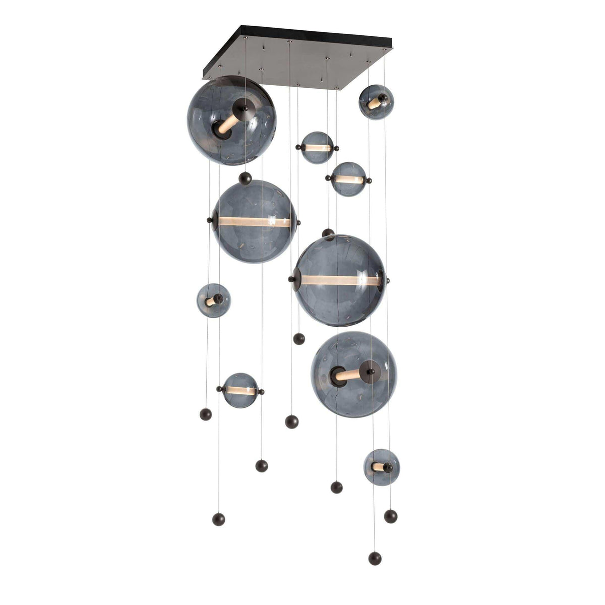 Hubbardton Forge - Abacus 10-Light Square LED Pendant - 139051-LED-STND-07-YL0694 | Montreal Lighting & Hardware