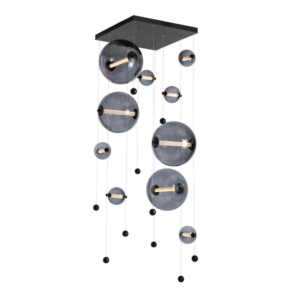 Hubbardton Forge - Abacus 10-Light Square LED Pendant - 139051-LED-STND-10-YL0694 | Montreal Lighting & Hardware