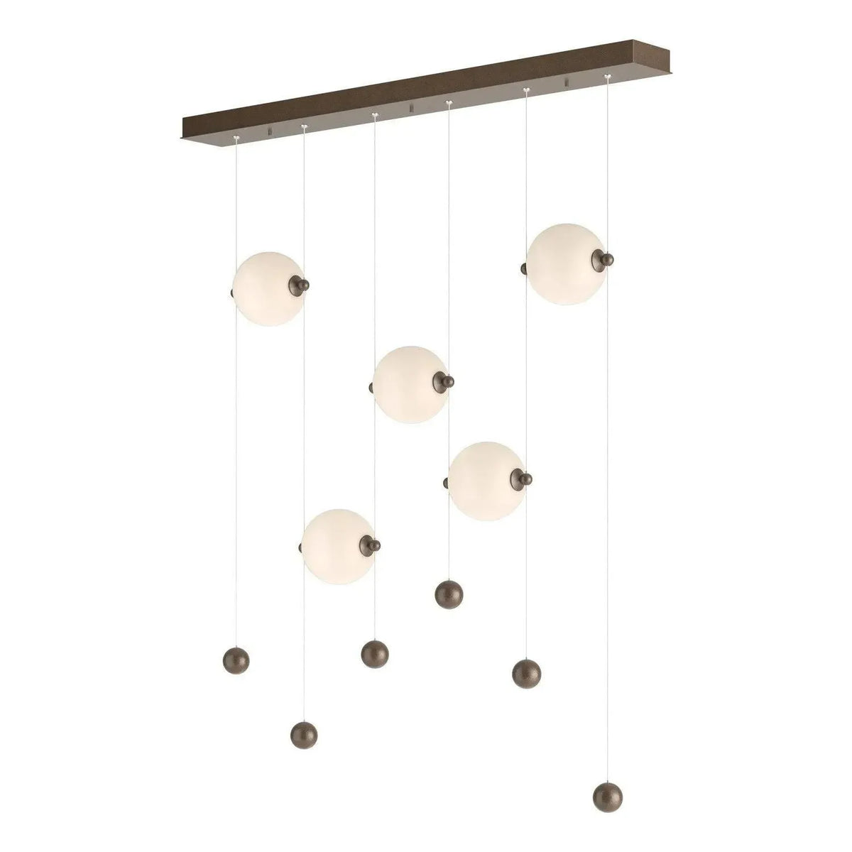 Hubbardton Forge - Abacus LED Linear Pendant - 139050-LED-STND-05-GG0668 | Montreal Lighting & Hardware