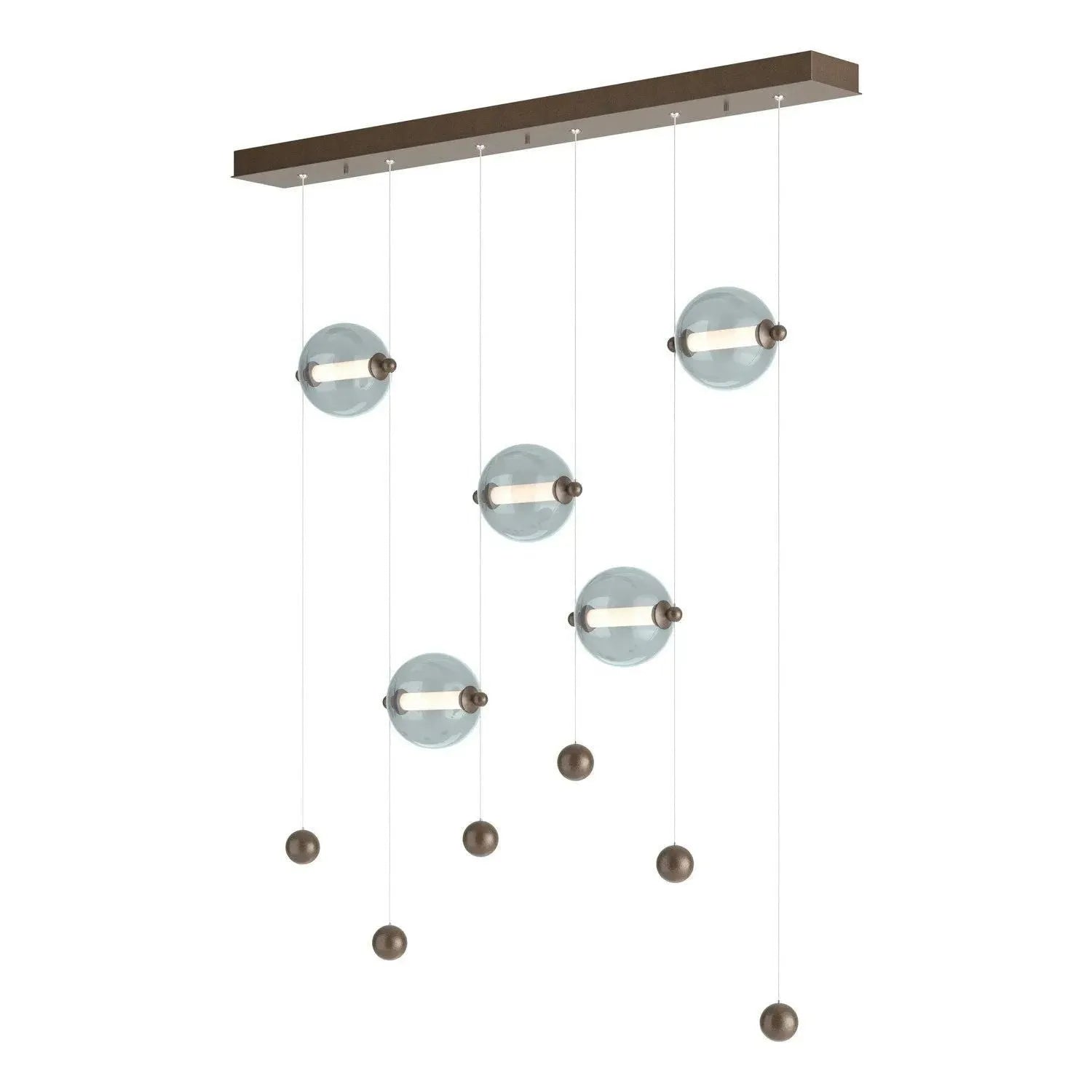 Hubbardton Forge - Abacus LED Linear Pendant - 139050-LED-STND-05-GG0668 | Montreal Lighting & Hardware