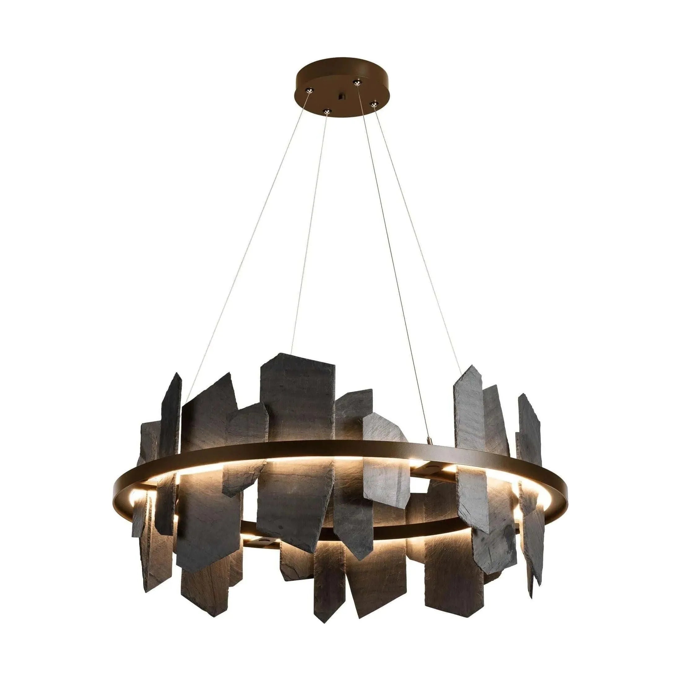 Hubbardton Forge - Ardesia Circular LED Pendant - 139665-LED-STND-05-SL | Montreal Lighting & Hardware