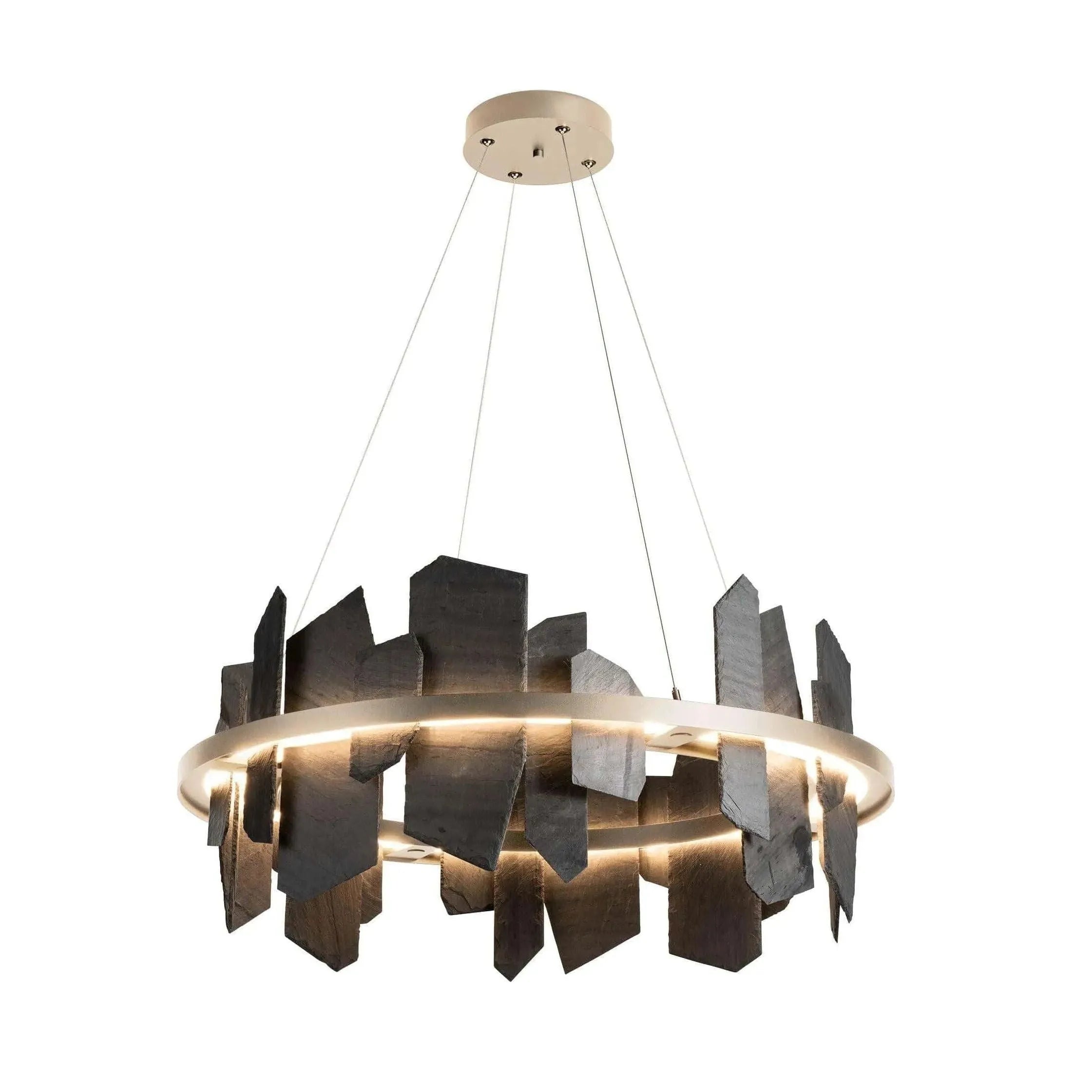 Hubbardton Forge - Ardesia Circular LED Pendant - 139665-LED-STND-84-SL | Montreal Lighting & Hardware