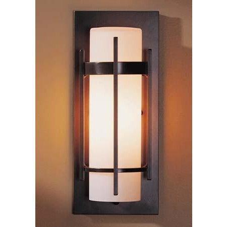 Hubbardton Forge - Banded 12-Inch One Light Outdoor Wall Sconce - 305892-SKT-20-GG0066 | Montreal Lighting & Hardware