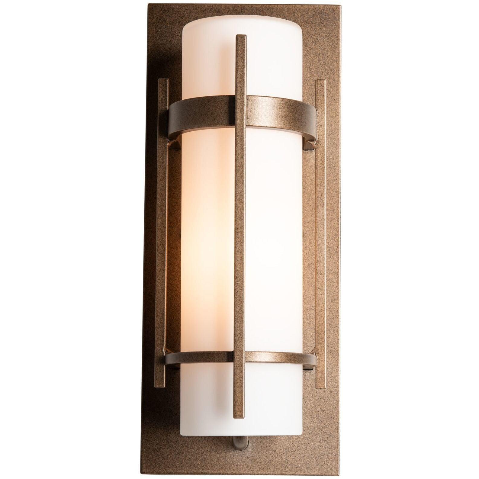 Hubbardton Forge - Banded 12-Inch One Light Outdoor Wall Sconce - 305892-SKT-75-GG0066 | Montreal Lighting & Hardware