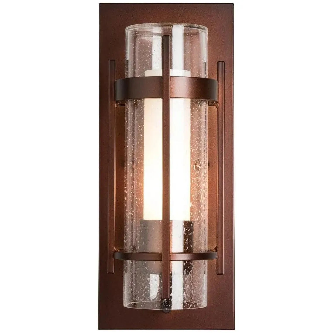Hubbardton Forge - Banded 12-Inch One Light Outdoor Wall Sconce - 305896-SKT-73-ZS0654 | Montreal Lighting & Hardware