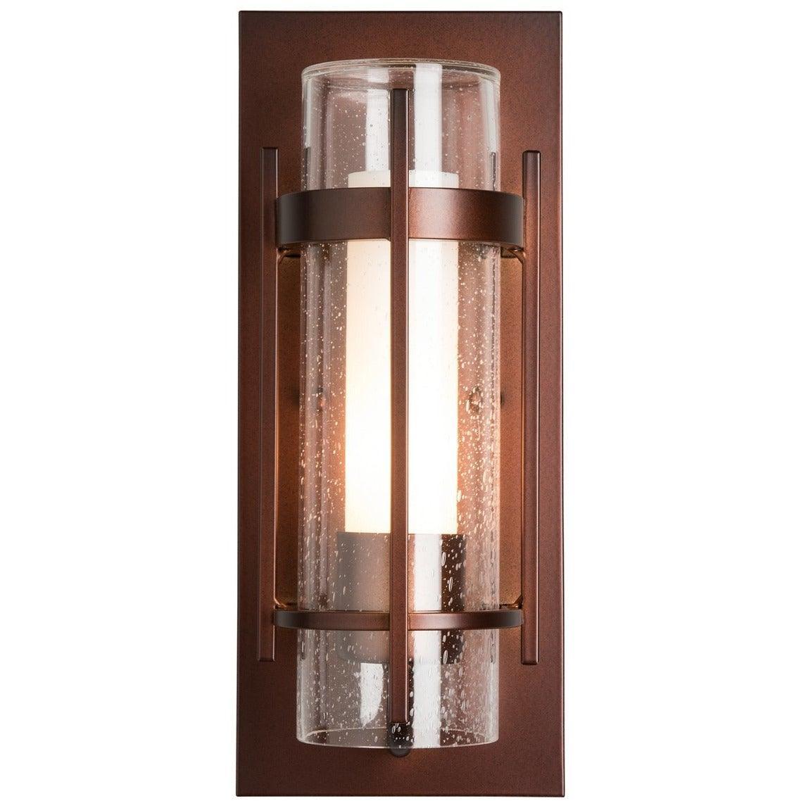 Hubbardton Forge - Banded 12-Inch One Light Outdoor Wall Sconce - 305896-SKT-73-ZS0654 | Montreal Lighting & Hardware