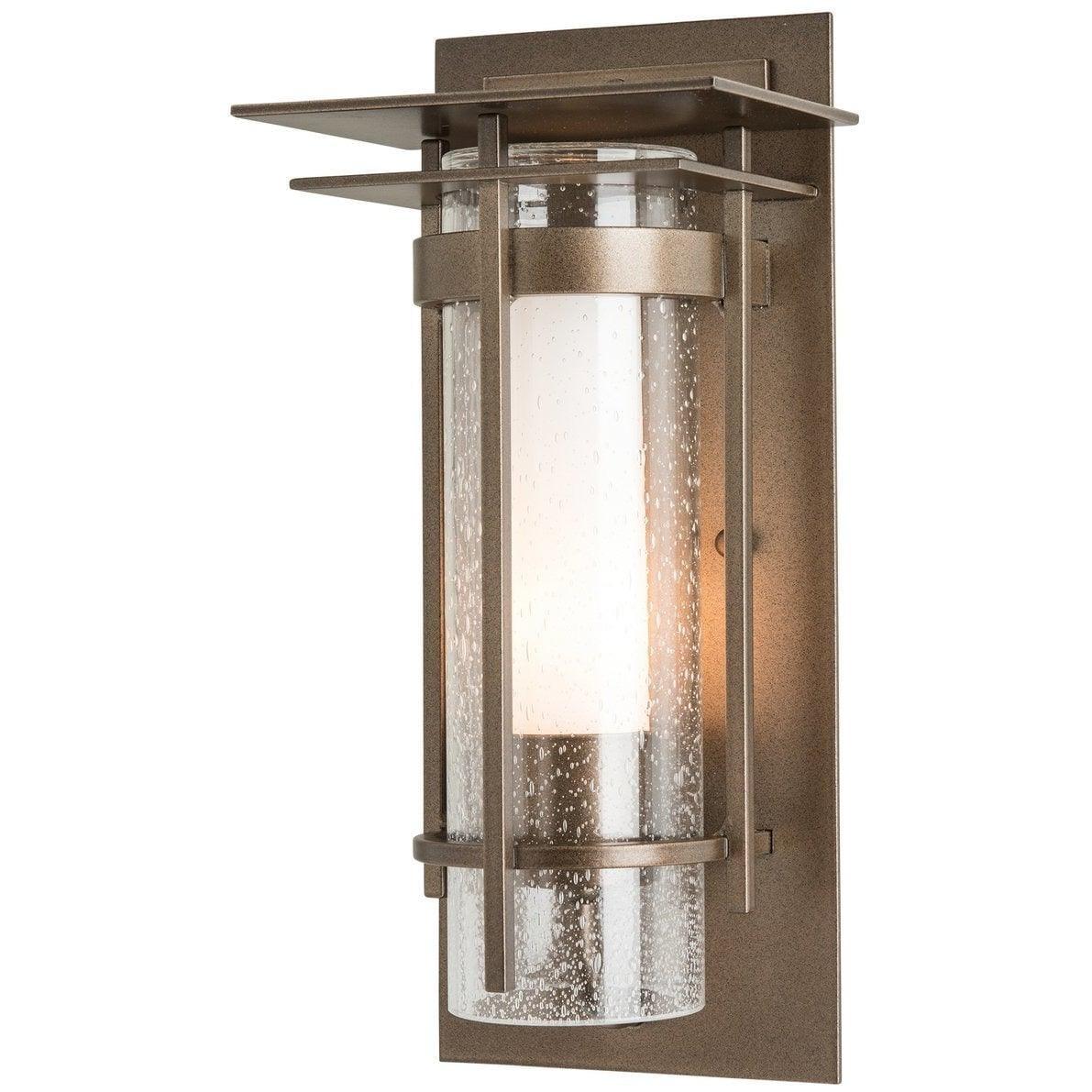 Hubbardton Forge - Banded 12-Inch One Light Outdoor Wall Sconce - 305996-SKT-77-ZS0654 | Montreal Lighting & Hardware
