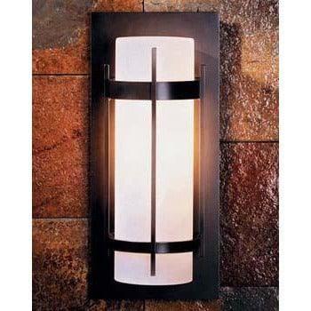 Hubbardton Forge - Banded 15-Inch One Light Outdoor Wall Sconce - 305893-SKT-20-GG0034 | Montreal Lighting & Hardware