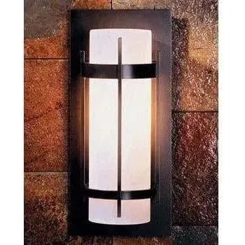 Hubbardton Forge - Banded 15-Inch One Light Outdoor Wall Sconce - 305893-SKT-20-GG0034 | Montreal Lighting & Hardware