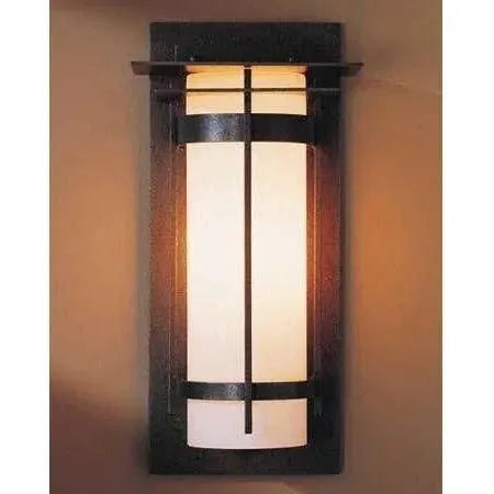 Hubbardton Forge - Banded 16-Inch One Light Outdoor Wall Sconce - 305993-SKT-20-GG0034 | Montreal Lighting & Hardware