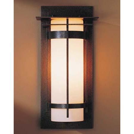 Hubbardton Forge - Banded 16-Inch One Light Outdoor Wall Sconce - 305993-SKT-20-GG0034 | Montreal Lighting & Hardware
