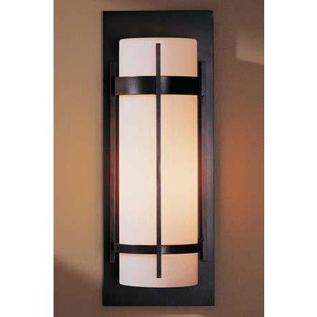 Hubbardton Forge - Banded 20-Inch One Light Outdoor Wall Sconce - 305894-SKT-20-GG0037 | Montreal Lighting & Hardware