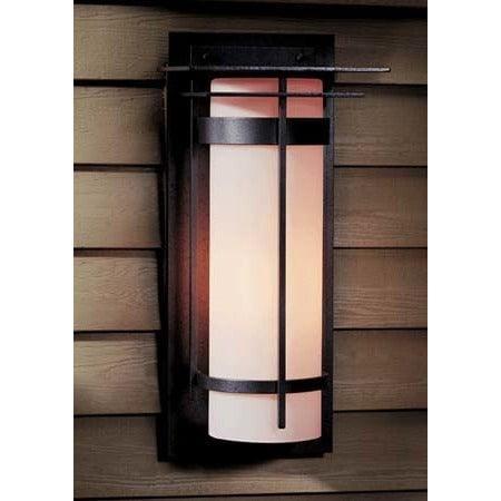 Hubbardton Forge - Banded 20-Inch One Light Outdoor Wall Sconce - 305994-SKT-20-GG0037 | Montreal Lighting & Hardware