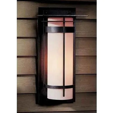 Hubbardton Forge - Banded 20-Inch One Light Outdoor Wall Sconce - 305994-SKT-10-GG0037 | Montreal Lighting & Hardware