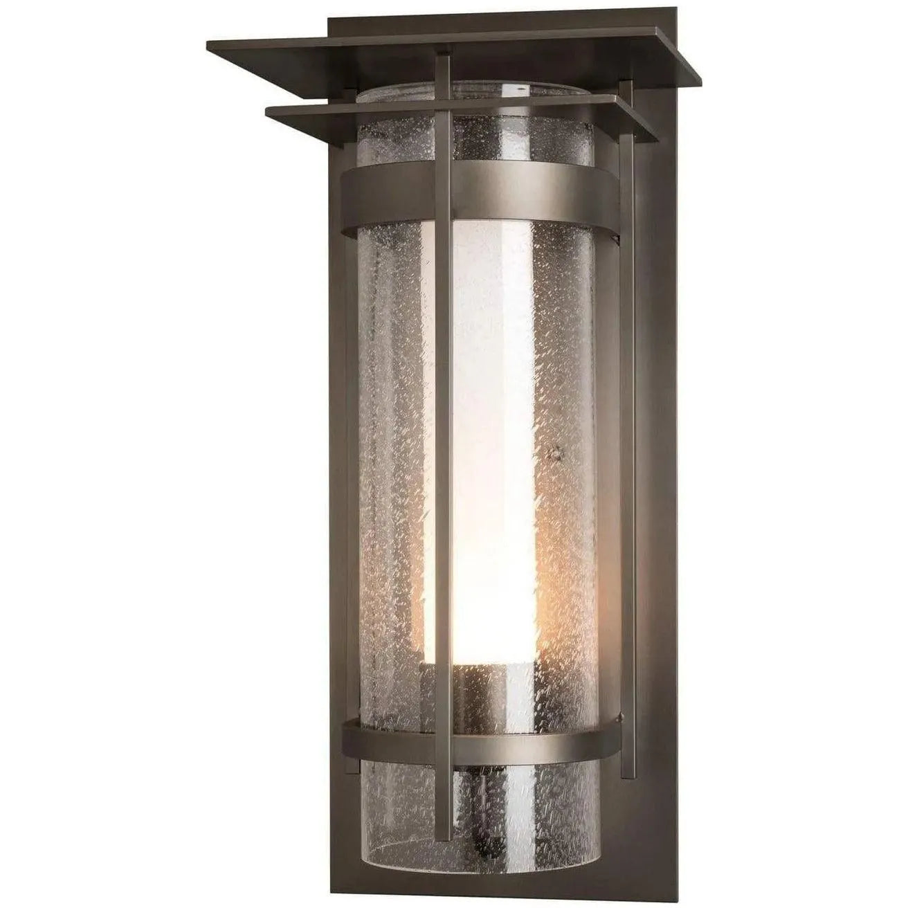 Hubbardton Forge - Banded 20-Inch One Light Outdoor Wall Sconce - 305998-SKT-77-ZS0656 | Montreal Lighting & Hardware
