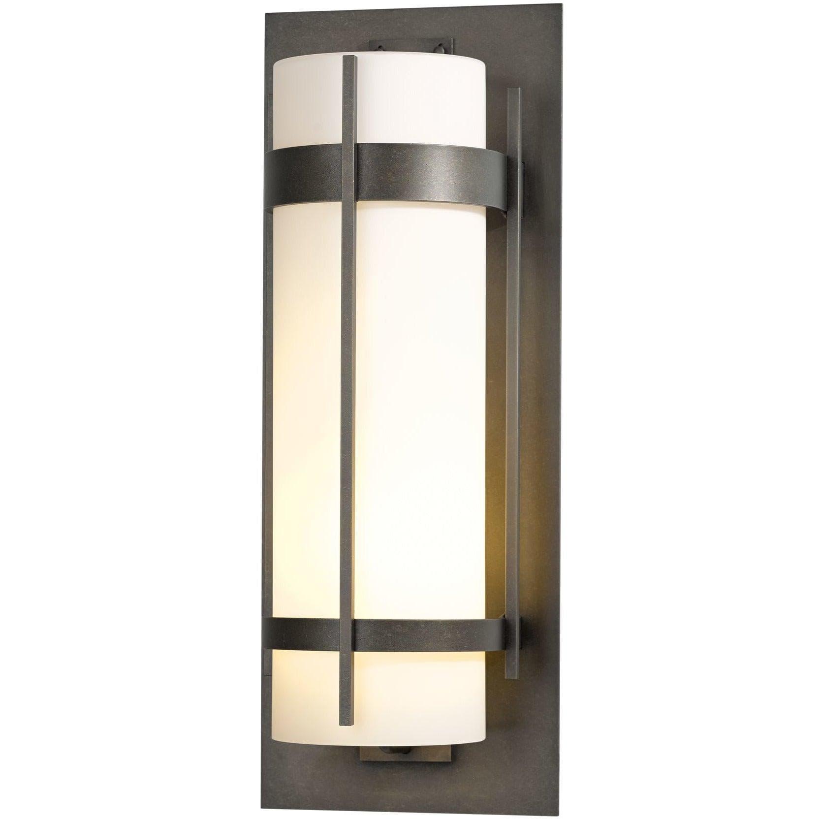 Hubbardton Forge - Banded 25-Inch One Light Outdoor Wall Sconce - 305895-SKT-77-GG0240 | Montreal Lighting & Hardware
