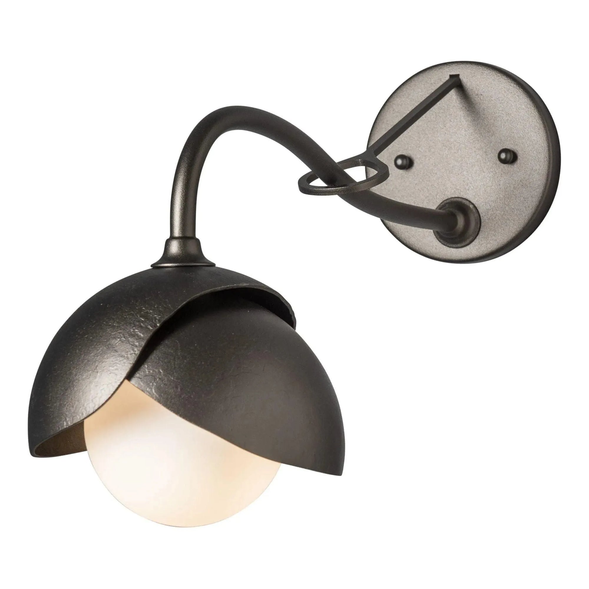 Hubbardton Forge - Brooklyn 1-Light Double Shade Long-Arm Sconce - 201377-SKT-14-14-GG0711 | Montreal Lighting & Hardware