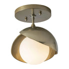 Hubbardton Forge - Brooklyn 1-Light Double Shade Semi-Flush - 121377-SKT-86-86-GG0711 | Montreal Lighting & Hardware