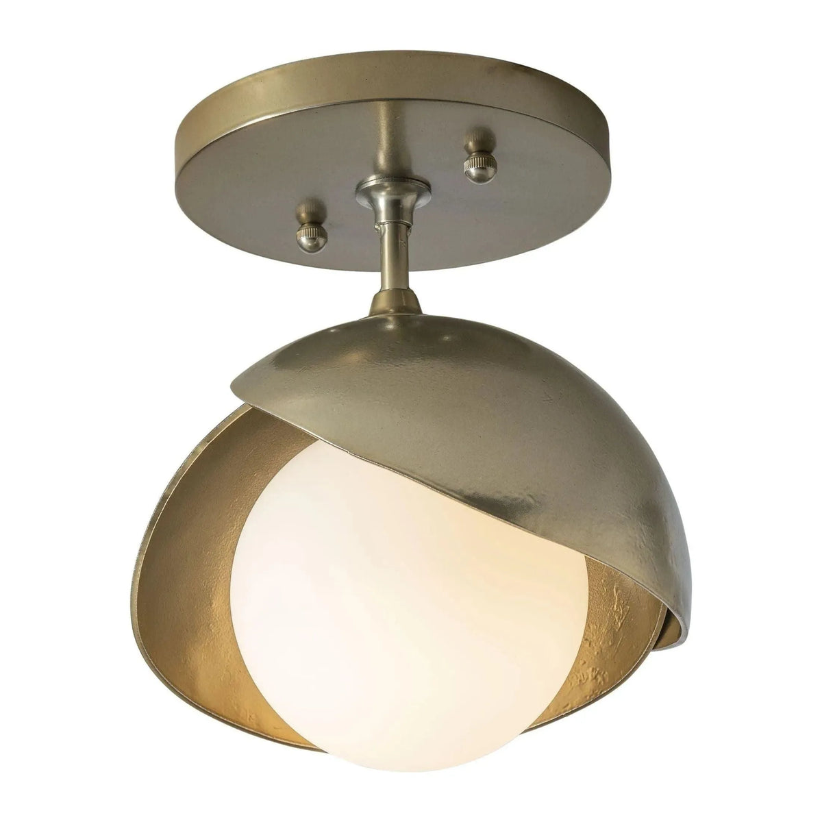 Hubbardton Forge - Brooklyn 1-Light Double Shade Semi-Flush - 121377-SKT-86-86-GG0711 | Montreal Lighting & Hardware