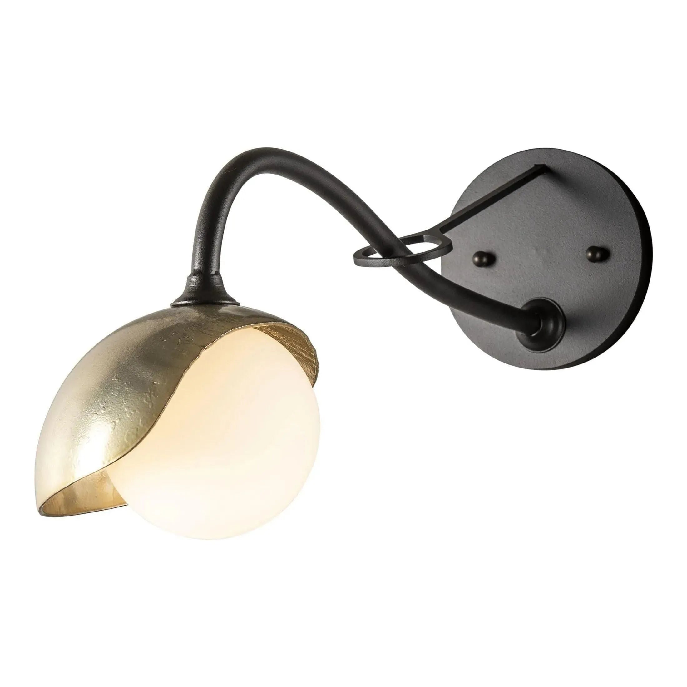 Hubbardton Forge - Brooklyn 1-Light Single Shade Long-Arm Sconce - 201376-SKT-10-86-GG0711 | Montreal Lighting & Hardware