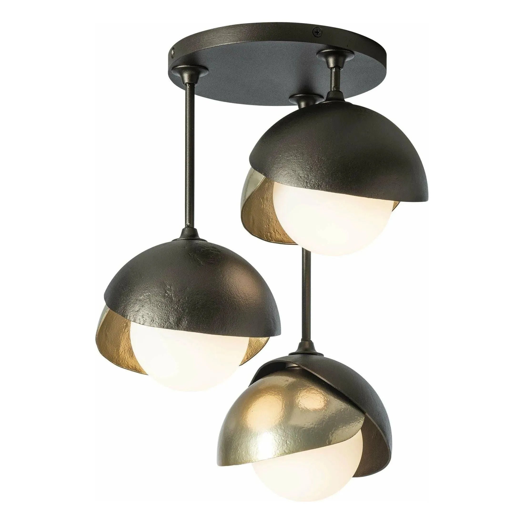 Hubbardton Forge - Brooklyn 3-Light Double Shade Semi-Flush - 121374-SKT-14-86-GG0711 | Montreal Lighting & Hardware