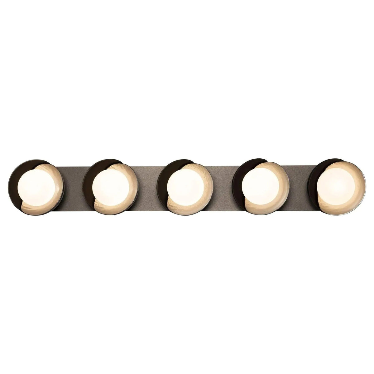 Hubbardton Forge - Brooklyn 5-Light Straight Double Shade Bath Sconce - 201379-SKT-14-85-GG0711 | Montreal Lighting & Hardware