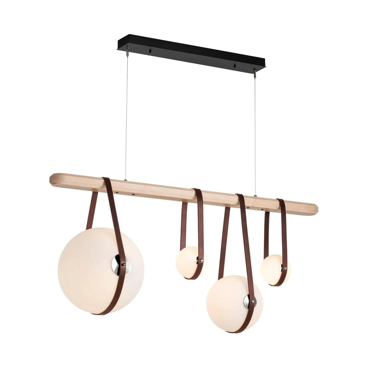 Hubbardton Forge - Derby Linear 4-Light LED Pendant - 131043-LED-STND-10-24-LB-WD-GG0702 | Montreal Lighting & Hardware