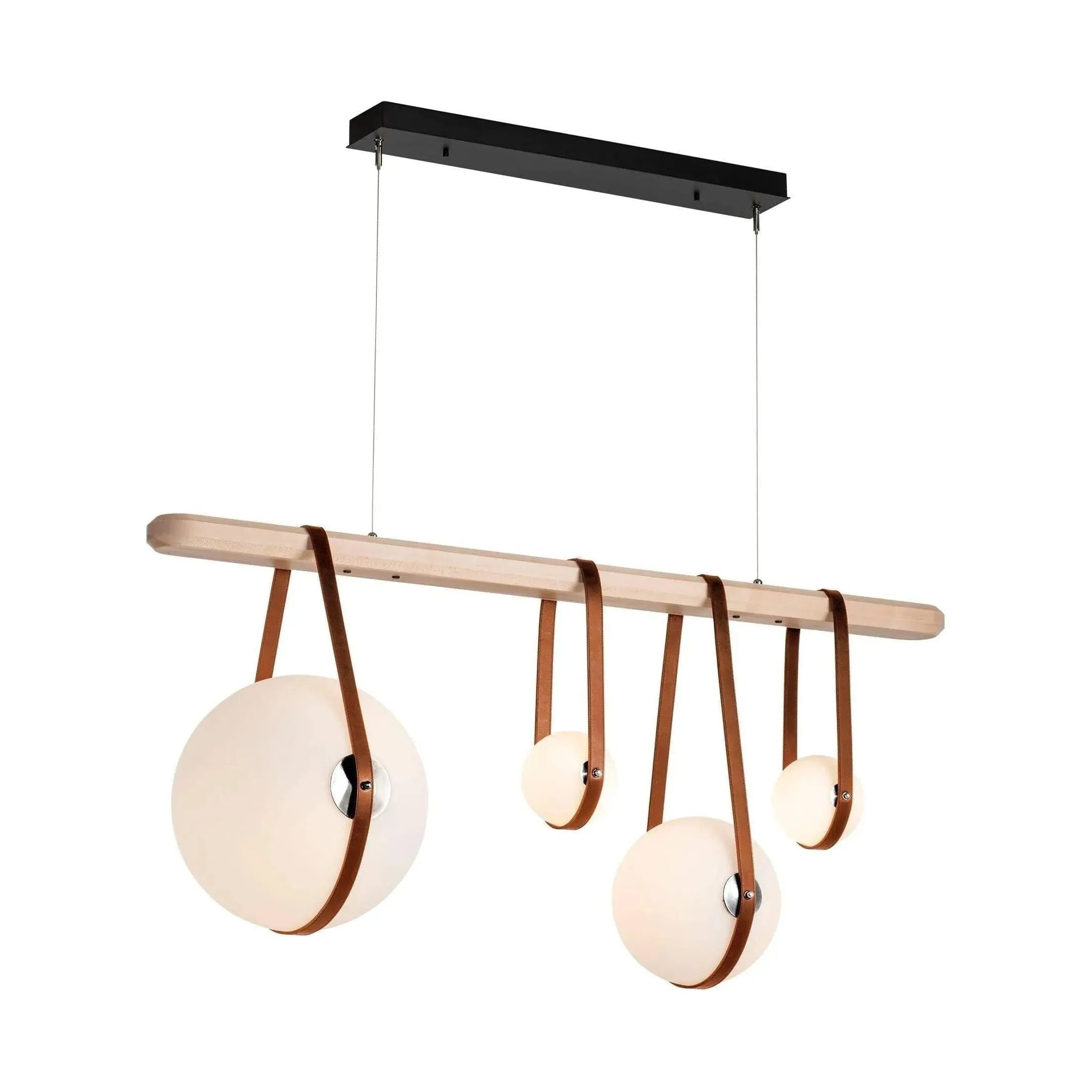 Hubbardton Forge - Derby Linear 4-Light LED Pendant - 131043-LED-STND-10-24-LC-WD-GG0702 | Montreal Lighting & Hardware