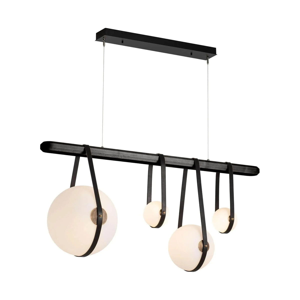 Hubbardton Forge - Derby Linear 4-Light LED Pendant - 131043-LED-STND-10-27-LK-WB-GG0702 | Montreal Lighting & Hardware