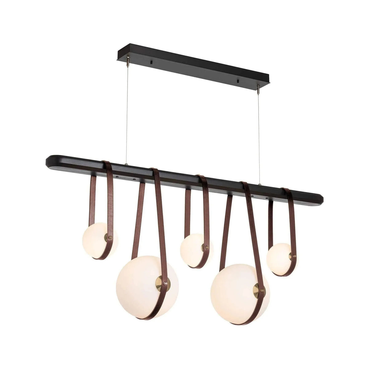 Hubbardton Forge - Derby Linear 5-Light LED Pendant - 131046-LED-STND-10-27-LB-WB-GG0701 | Montreal Lighting & Hardware