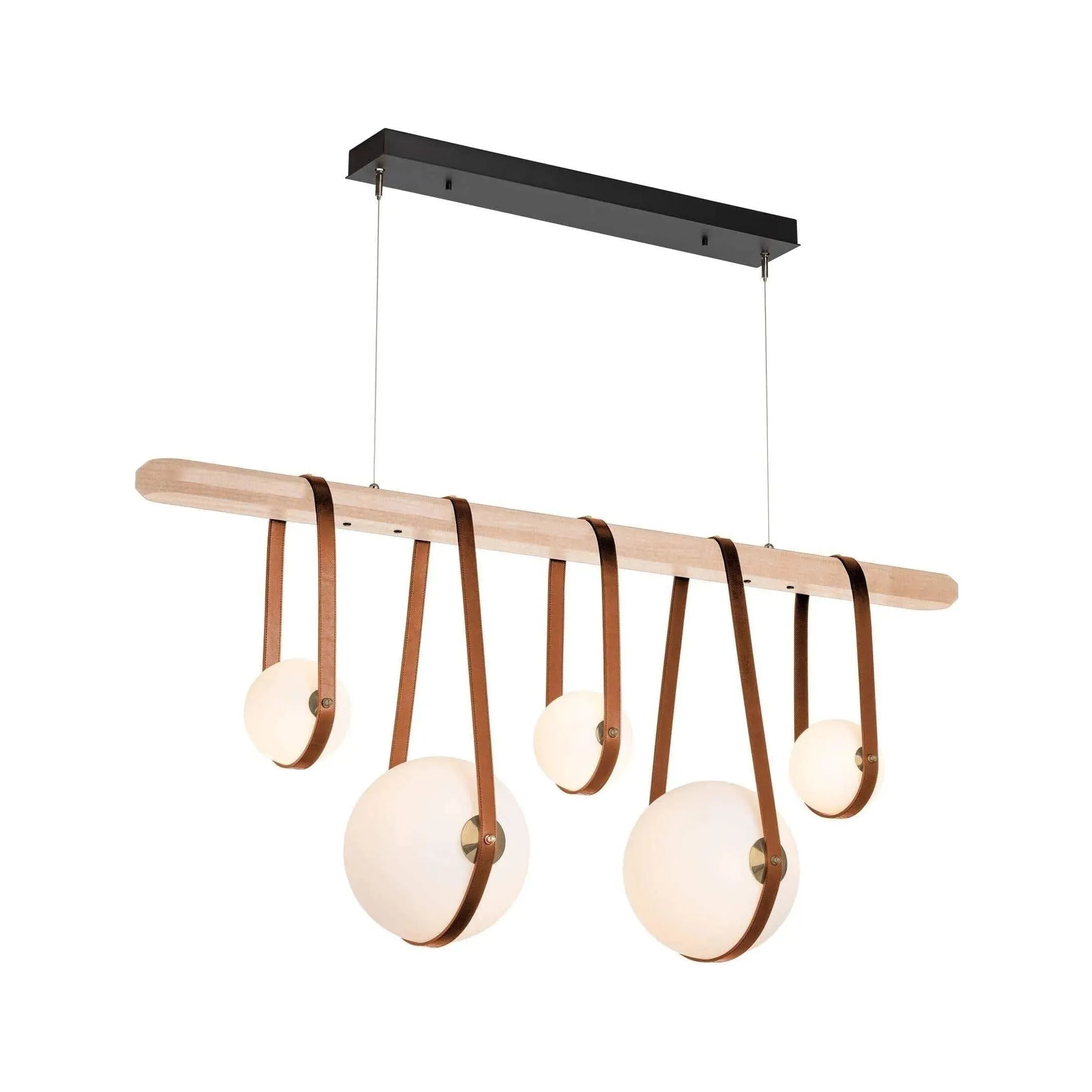 Hubbardton Forge - Derby Linear 5-Light LED Pendant - 131046-LED-STND-10-27-LC-WD-GG0701 | Montreal Lighting & Hardware
