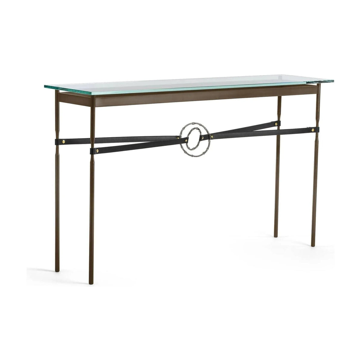 Hubbardton Forge - Equus Black Leather Console Table - 750118-05-20-LK-VA0714 | Montreal Lighting & Hardware