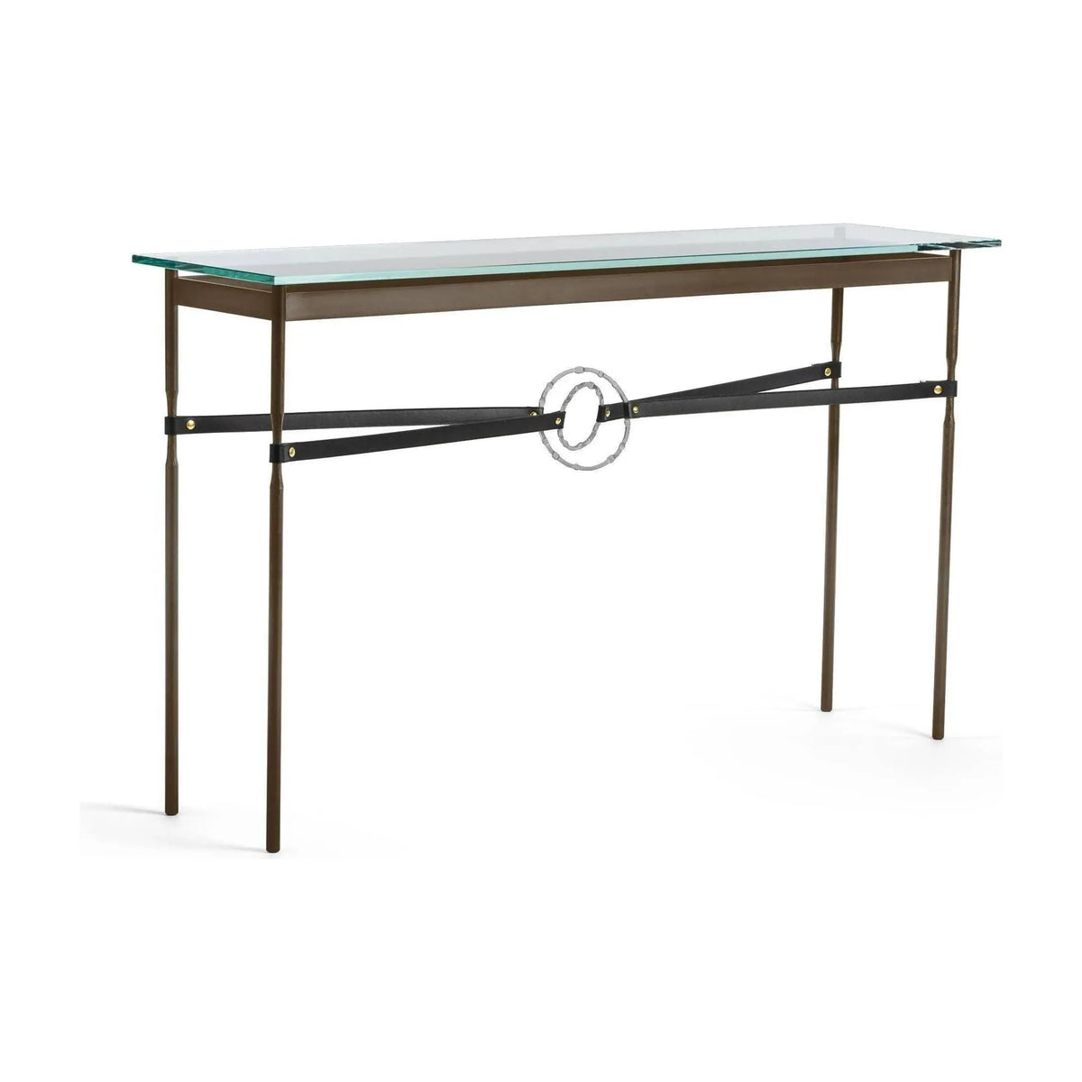 Hubbardton Forge - Equus Black Leather Console Table - 750118-05-82-LK-VA0714 | Montreal Lighting & Hardware