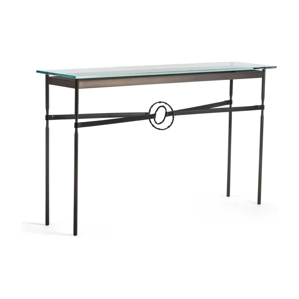Hubbardton Forge - Equus Black Leather Console Table - 750118-07-10-LK-VA0714 | Montreal Lighting & Hardware