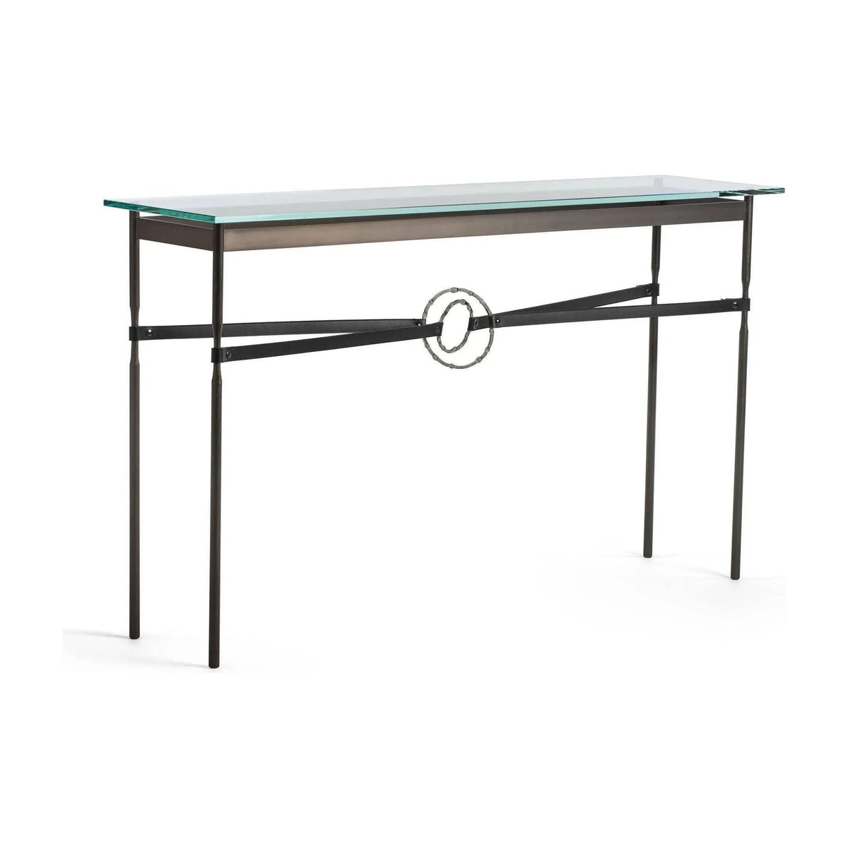 Hubbardton Forge - Equus Black Leather Console Table - 750118-07-20-LK-VA0714 | Montreal Lighting & Hardware