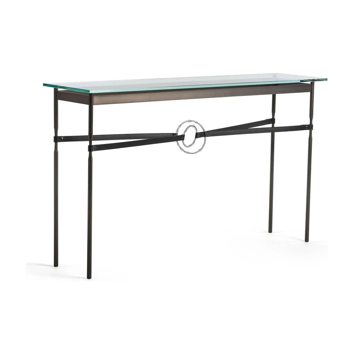 Hubbardton Forge - Equus Black Leather Console Table - 750118-07-82-LK-VA0714 | Montreal Lighting & Hardware