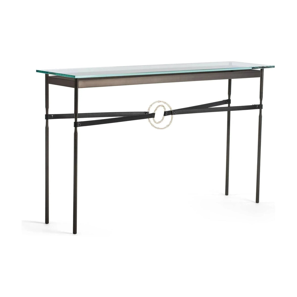 Hubbardton Forge - Equus Black Leather Console Table - 750118-07-84-LK-VA0714 | Montreal Lighting & Hardware