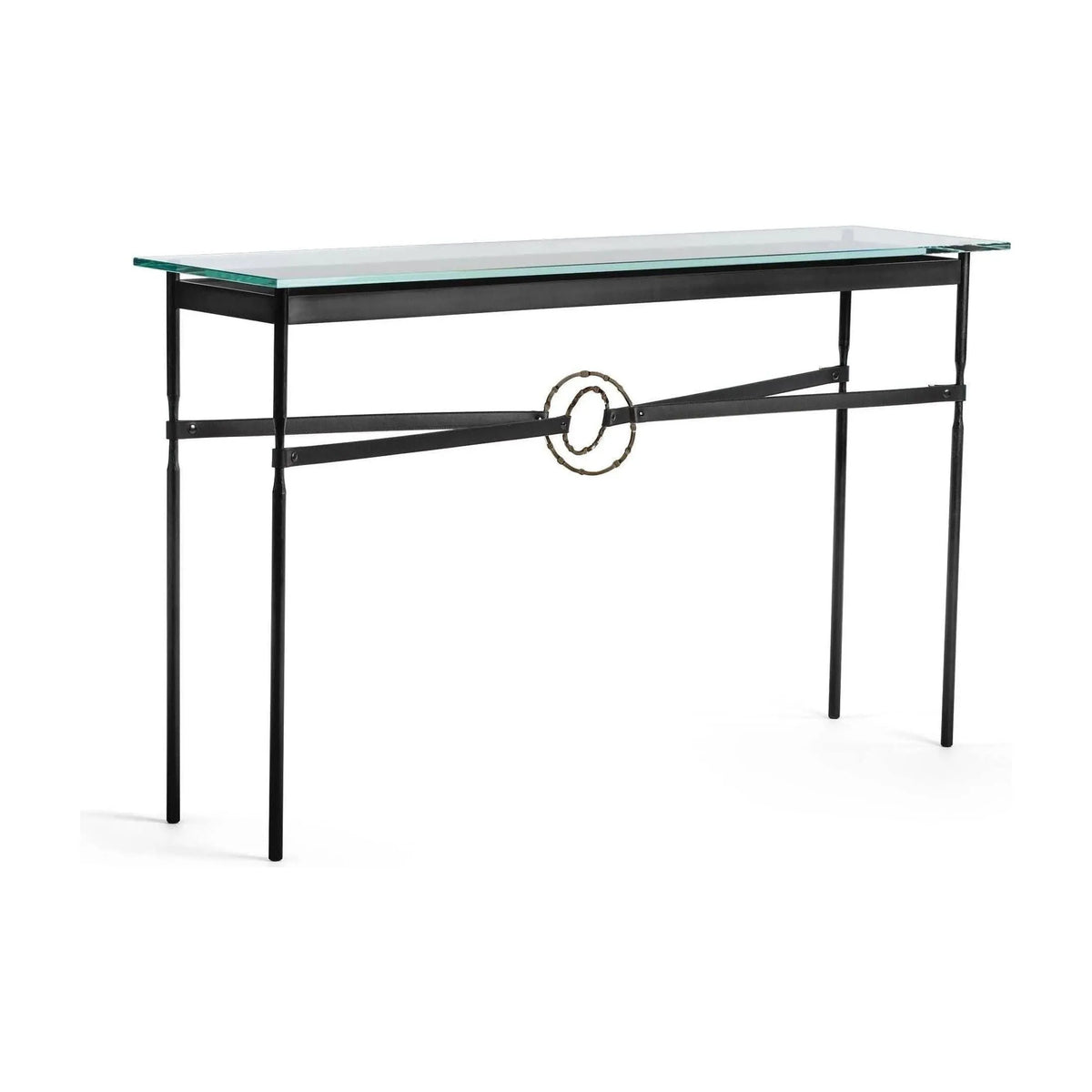 Hubbardton Forge - Equus Black Leather Console Table - 750118-10-05-LK-VA0714 | Montreal Lighting & Hardware