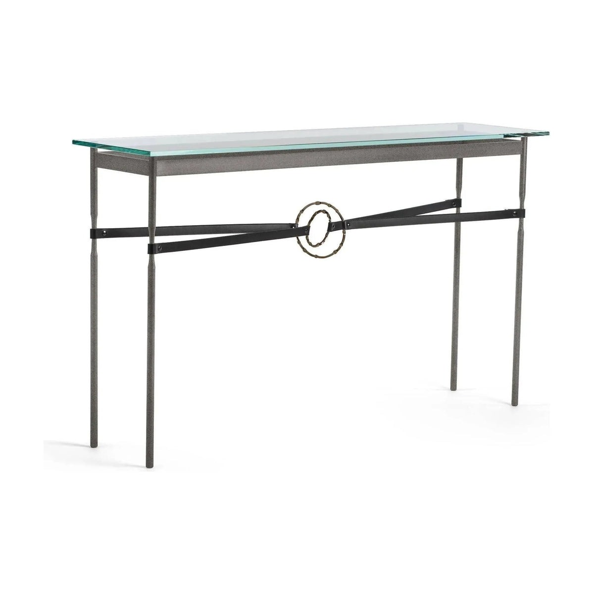 Hubbardton Forge - Equus Black Leather Console Table - 750118-20-05-LK-VA0714 | Montreal Lighting & Hardware