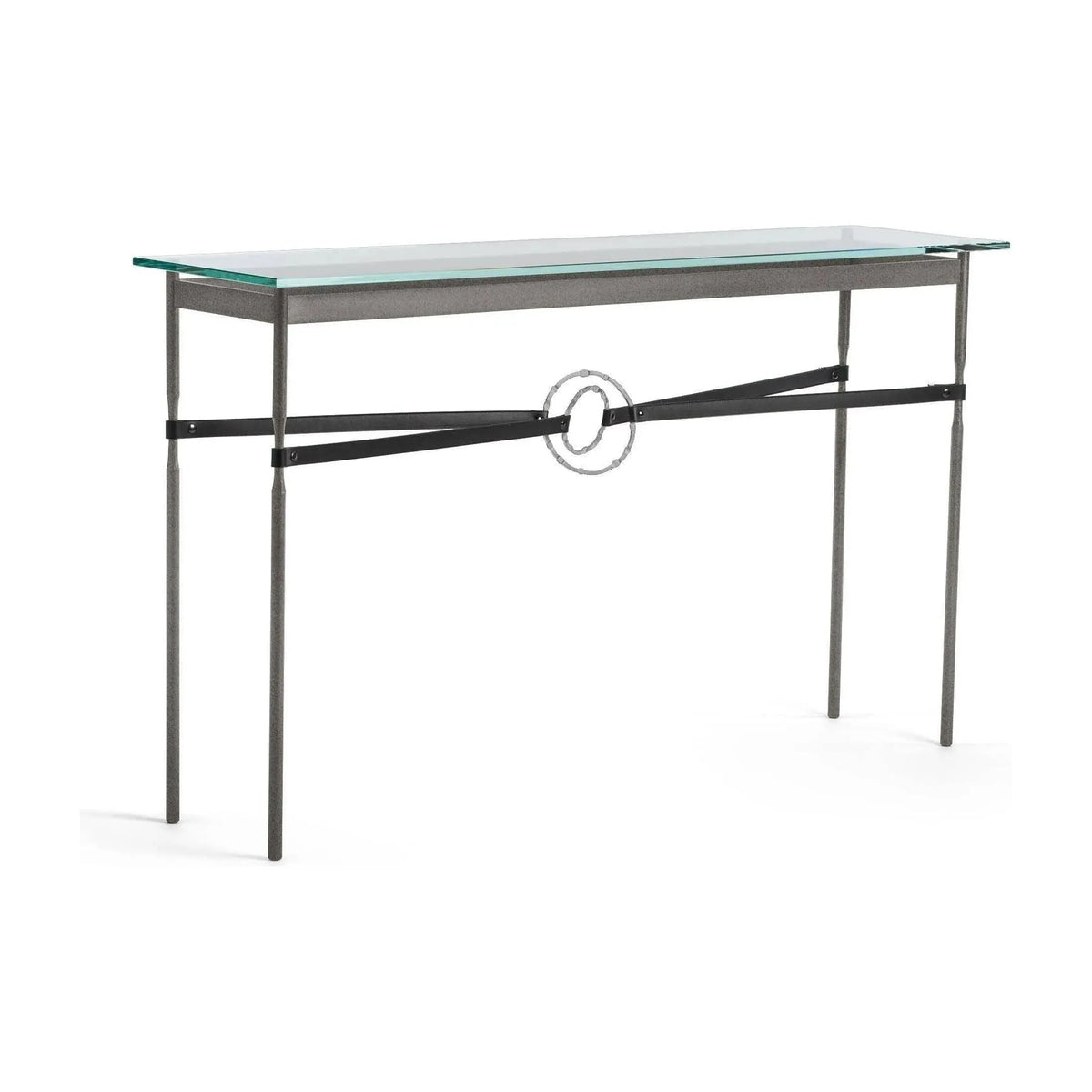 Hubbardton Forge - Equus Black Leather Console Table - 750118-20-82-LK-VA0714 | Montreal Lighting & Hardware