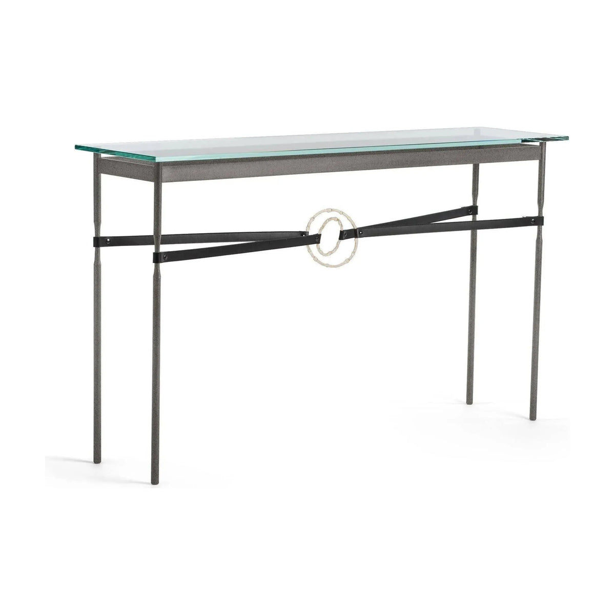 Hubbardton Forge - Equus Black Leather Console Table - 750118-20-84-LK-VA0714 | Montreal Lighting & Hardware