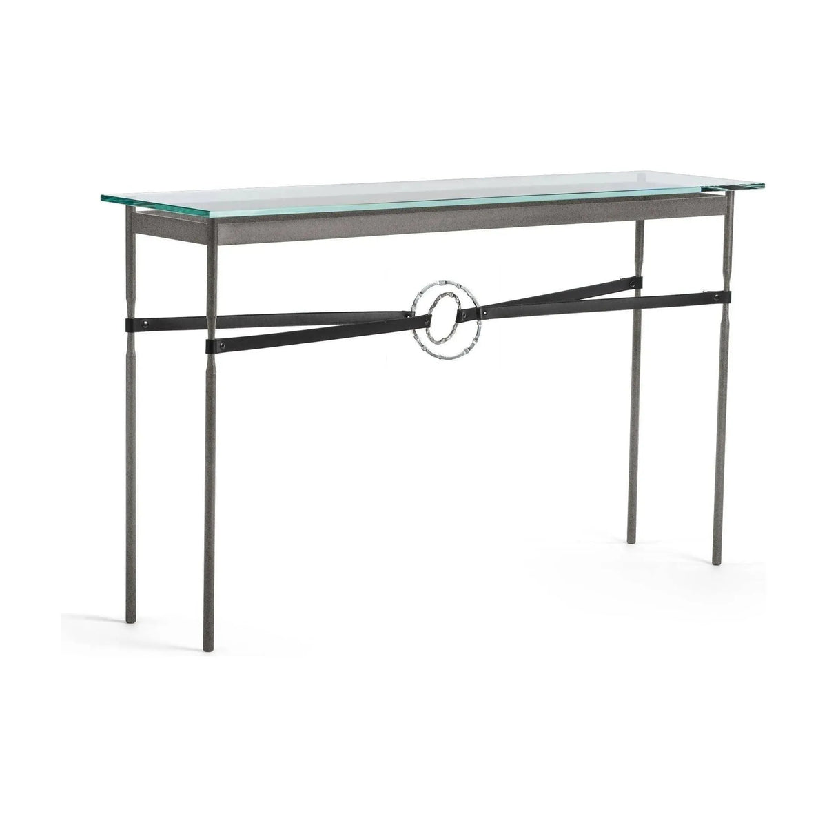 Hubbardton Forge - Equus Black Leather Console Table - 750118-20-85-LK-VA0714 | Montreal Lighting & Hardware