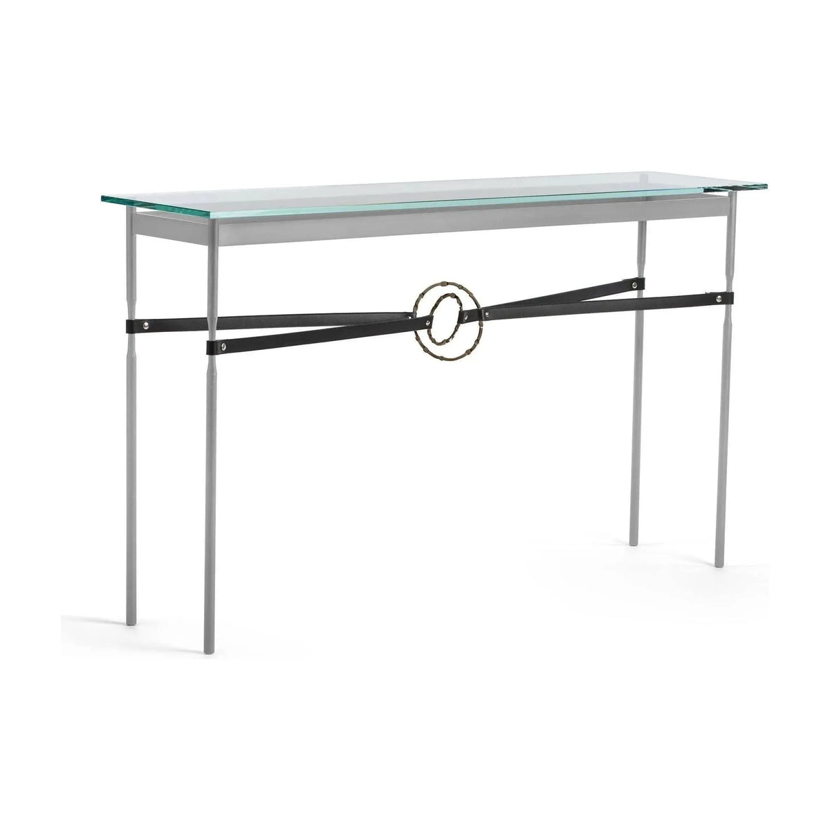 Hubbardton Forge - Equus Black Leather Console Table - 750118-82-05-LK-VA0714 | Montreal Lighting & Hardware